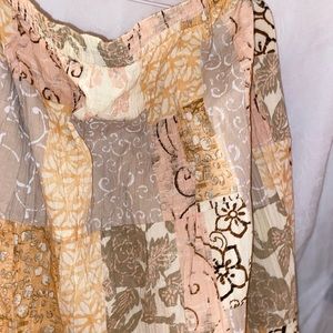 Kim Rogers Patchwork Skirt Boho Peasant Maxi  2X